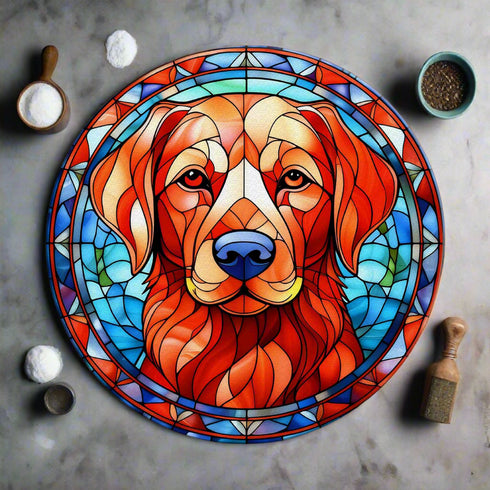 Labrador Fox Red Glass Suncatcher Worktop Saver
